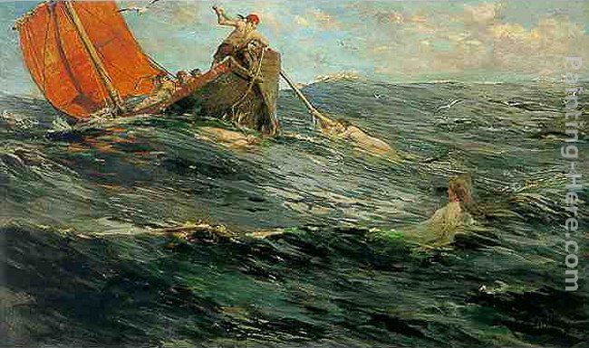 The Sirens painting - Edward Matthew Hale The Sirens art painting